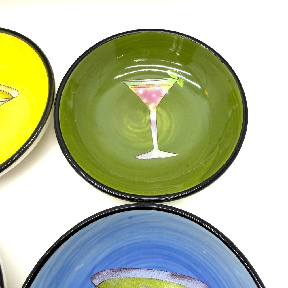 Cocktail Appetizer Bowls 3.5" Multicolor Set of 4 - Picture 5 of 7